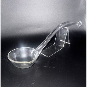 Crystal Clear Glass Punch Bowl Ladle